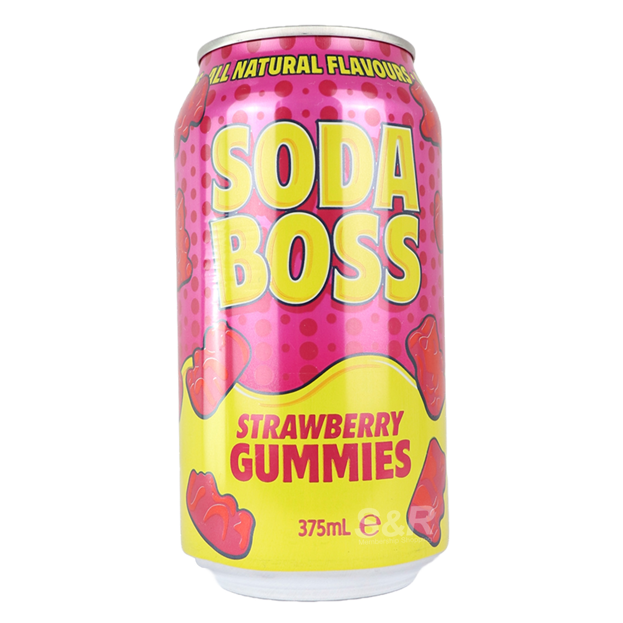 Soda Boss Strawberry Gummies 375mL Soda Boss Strawberry Gummies 375mL